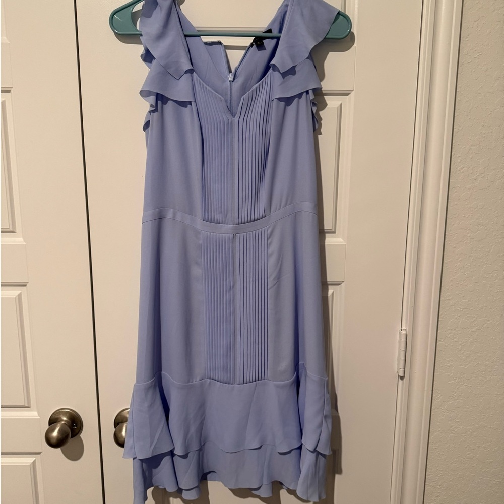 Banana Republic Lavender Ruffle Pleated Mini Dress